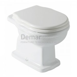 Vaso in Ceramica con Scarico a Pavimento Alice serie Boheme con Sedile